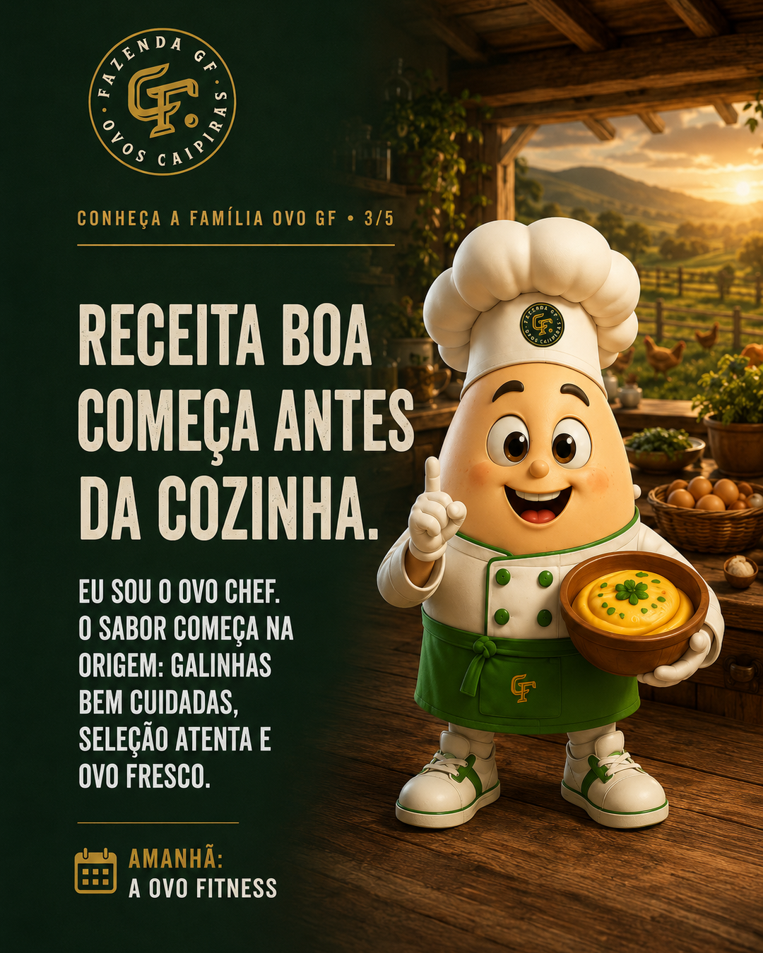 Ovo Chef, personagem original da Família Ovo