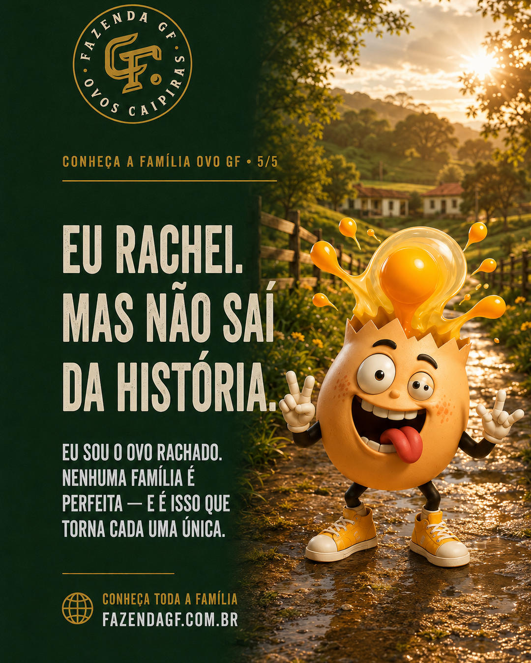 Ovo Rachado, personagem original da Família Ovo